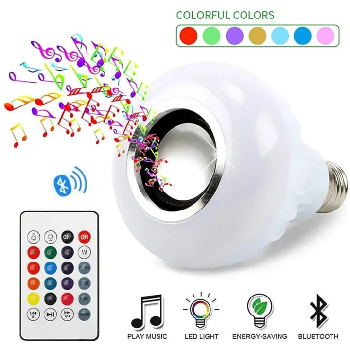 LED Music Bulb With Bluetooth Speaker