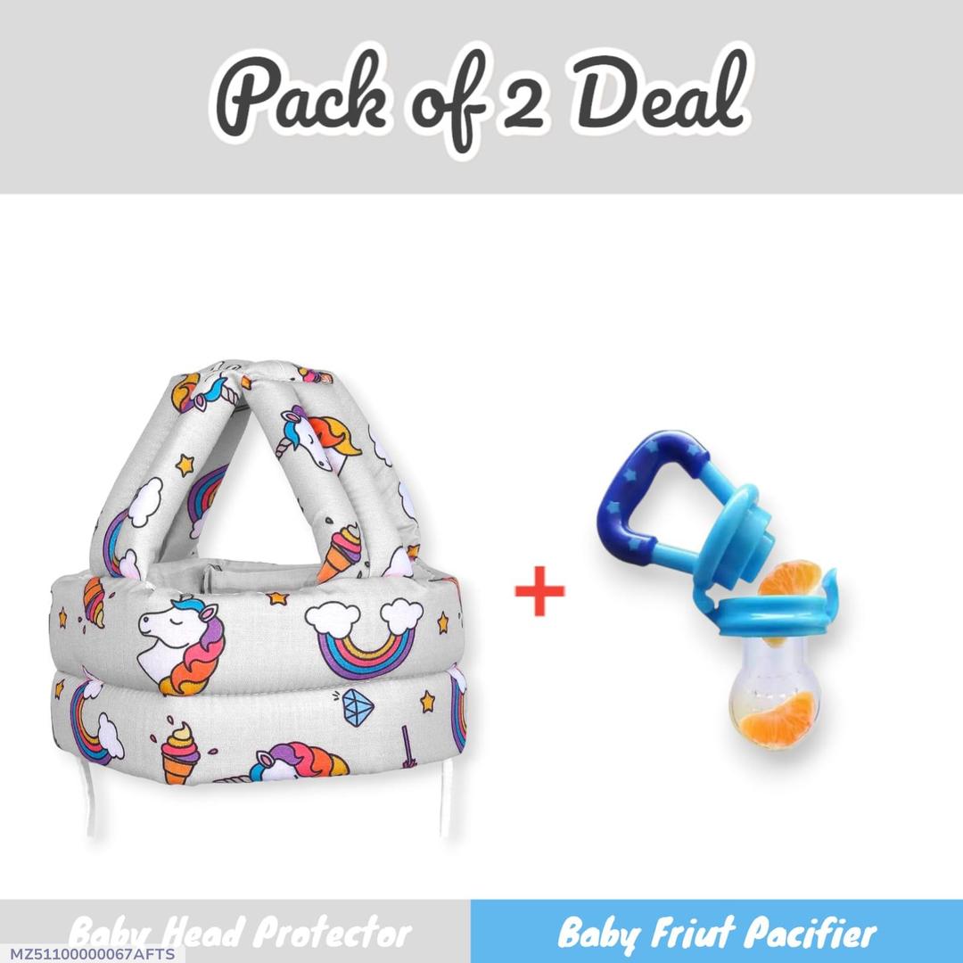 Baby Helmet and Pacifier, Pack Of 2