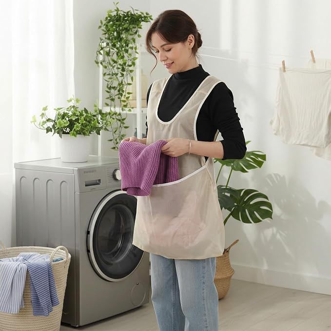 Laundry Apron With Pocket for Wet Clothes