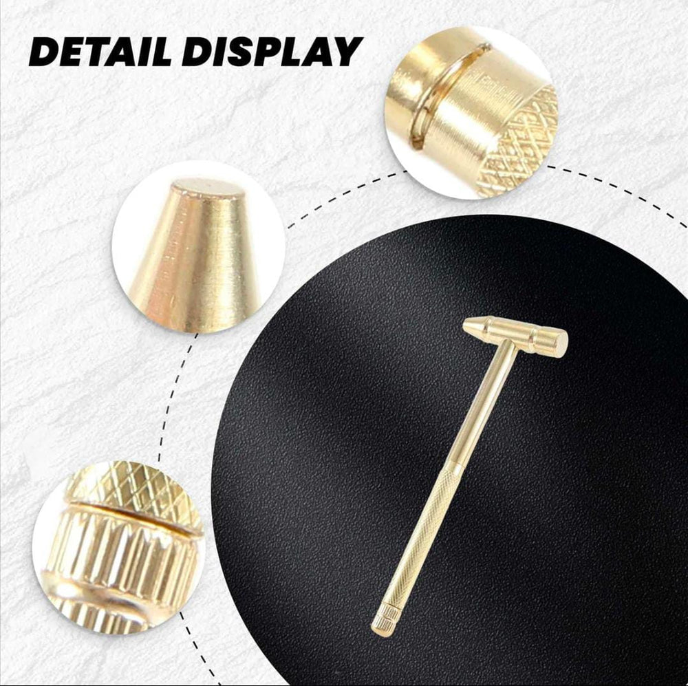 5-in-1 Mini Brass Hammer & Screwdriver Set