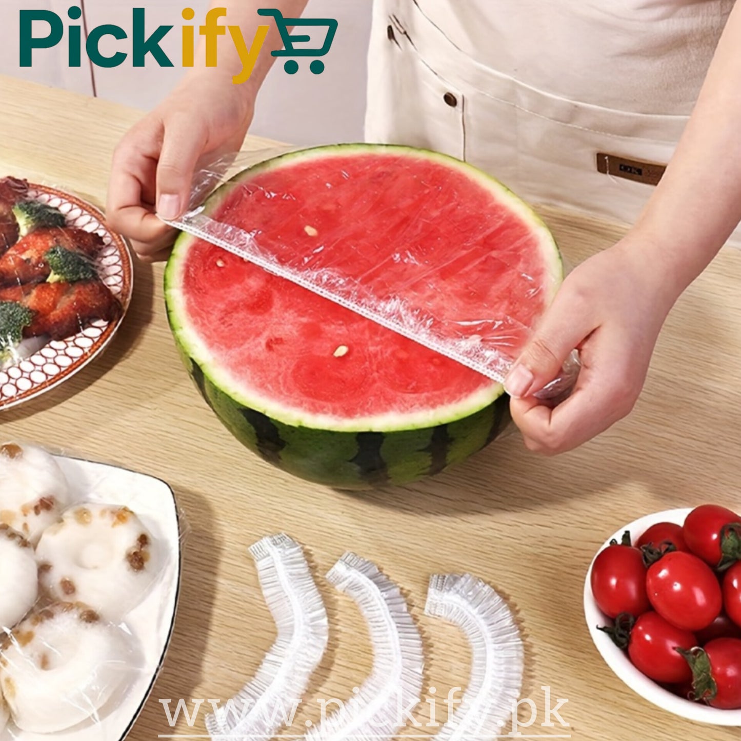 100 Pcs Food Cover Polythene Covers