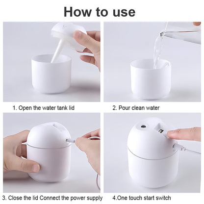 Mini Air Humidifier & Cool Mist Diffuser, 250ml