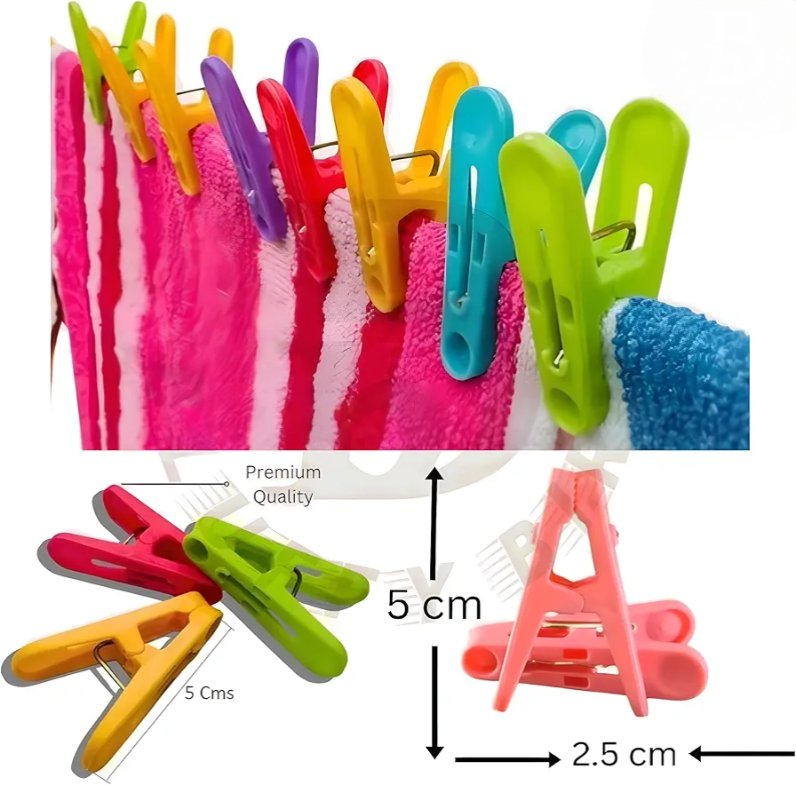 50PCs Durable Clips for Clothes Drying,Hanging & Organizing (Multicolor)