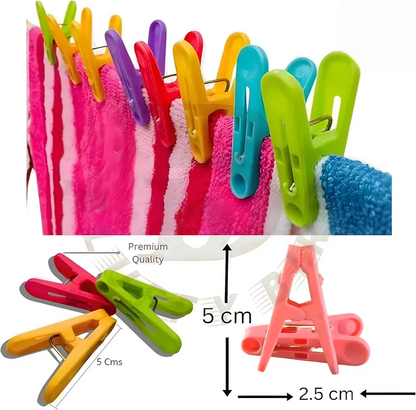 50PCs Durable Clips for Clothes Drying,Hanging & Organizing (Multicolor)
