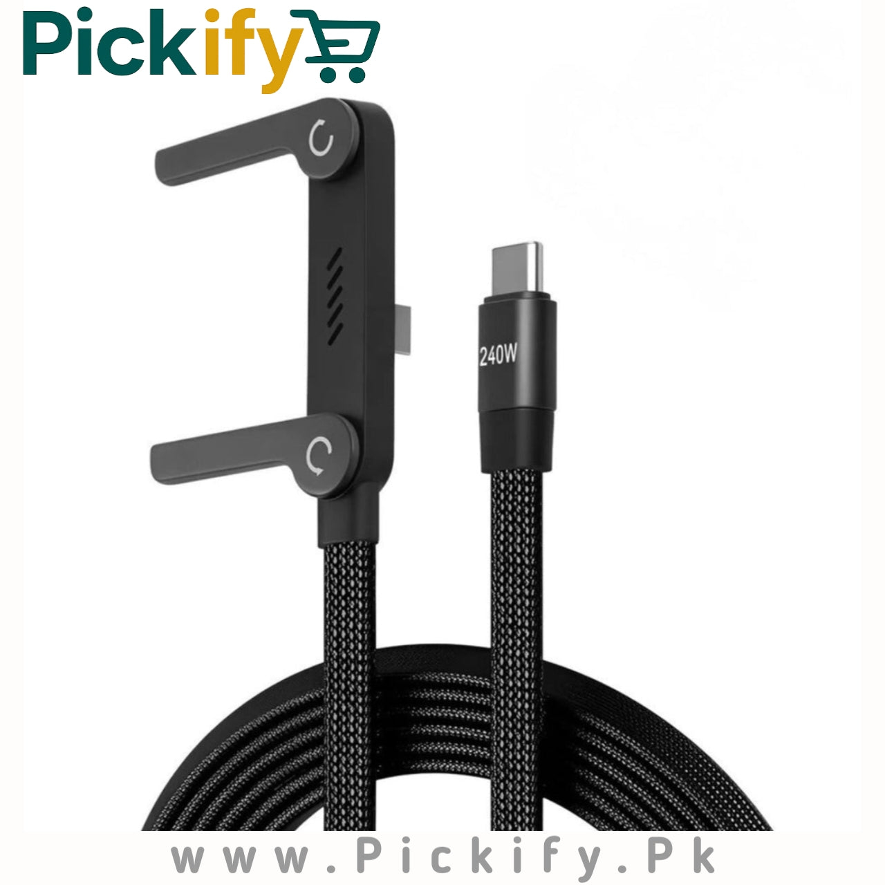 Type-C Fast Charging Cable with Phone Clamp