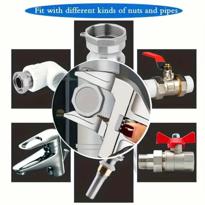 Wide Opening Adjustable Pipe Wrench
