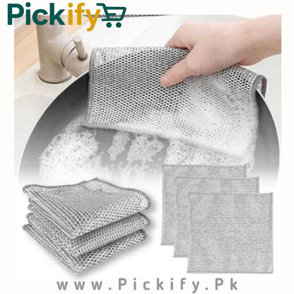 10 PCs Steel Wire Dishwashing Clothes