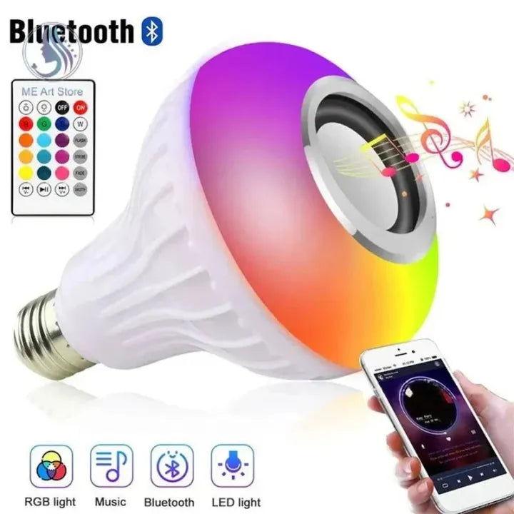 LED Music Bulb With Bluetooth Speaker