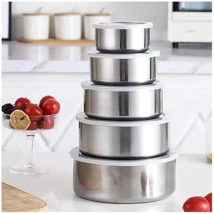 5 PCs Stainless Steel Bowl Set