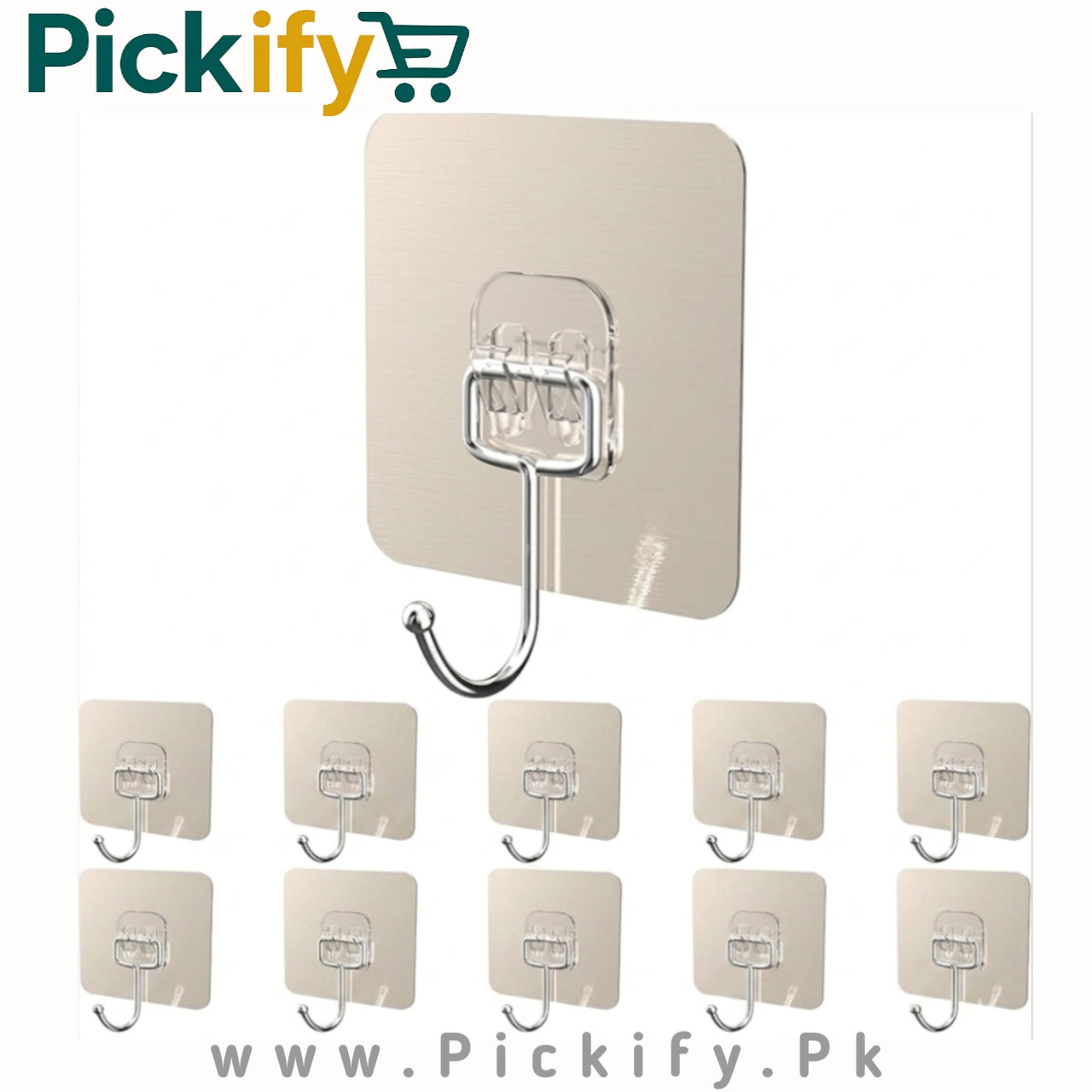 10 Pcs Strong Adhesive Hooks, High Quality Hooks