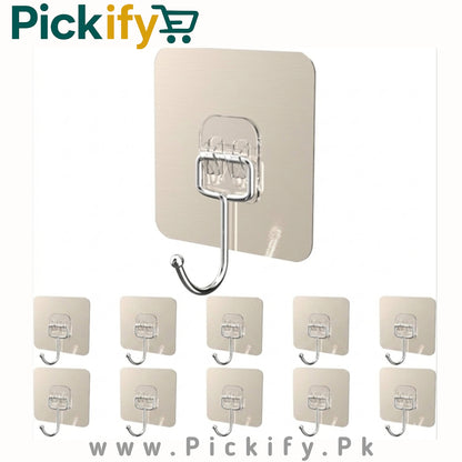 10 Pcs Strong Adhesive Hooks, High Quality Hooks