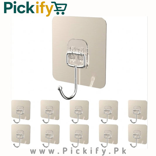 10 Pcs Strong Adhesive Hooks, High Quality Hooks