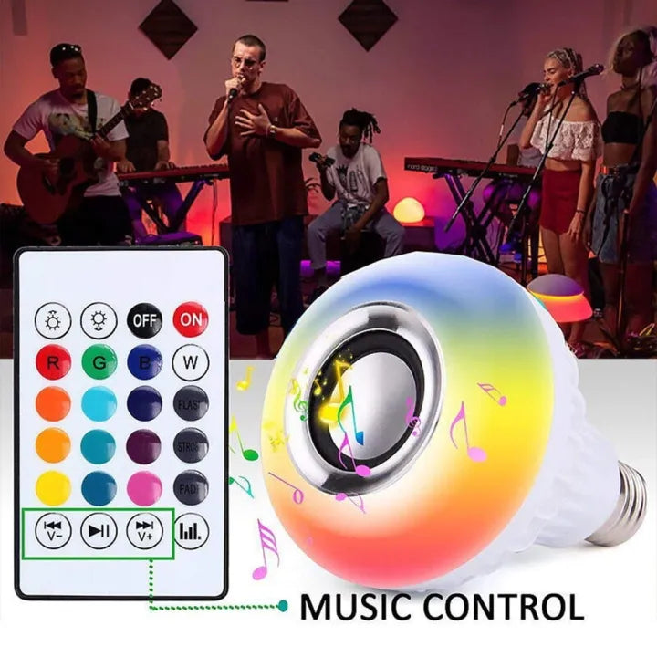 LED Music Bulb With Bluetooth Speaker