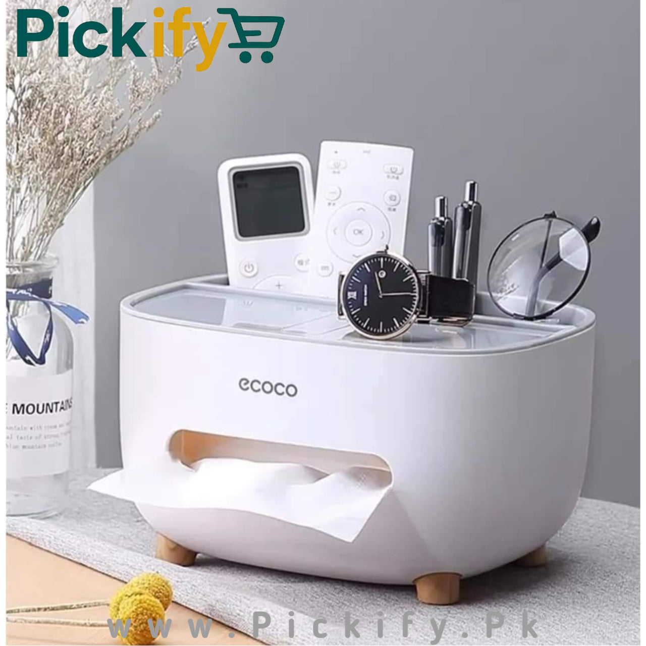 Multifunction Tissue Box Organizer