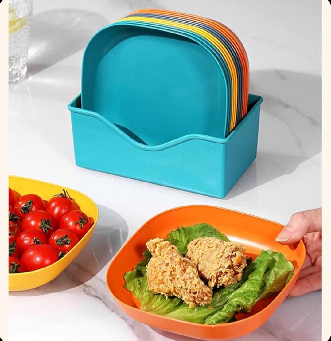 Snack Square Plate, 10 Pcs