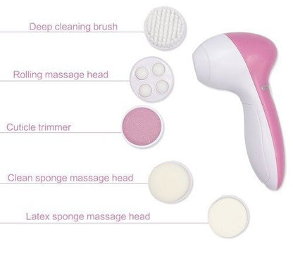 5-in-1 Facial Massager & Cleanser Brush Set