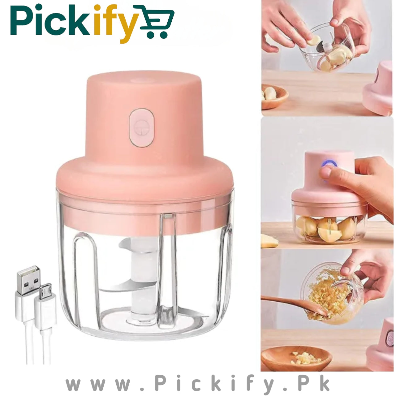 Mini Rechargeable Pink Chopper