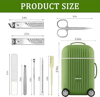 Portable Trolley Suitcase Manicure Set