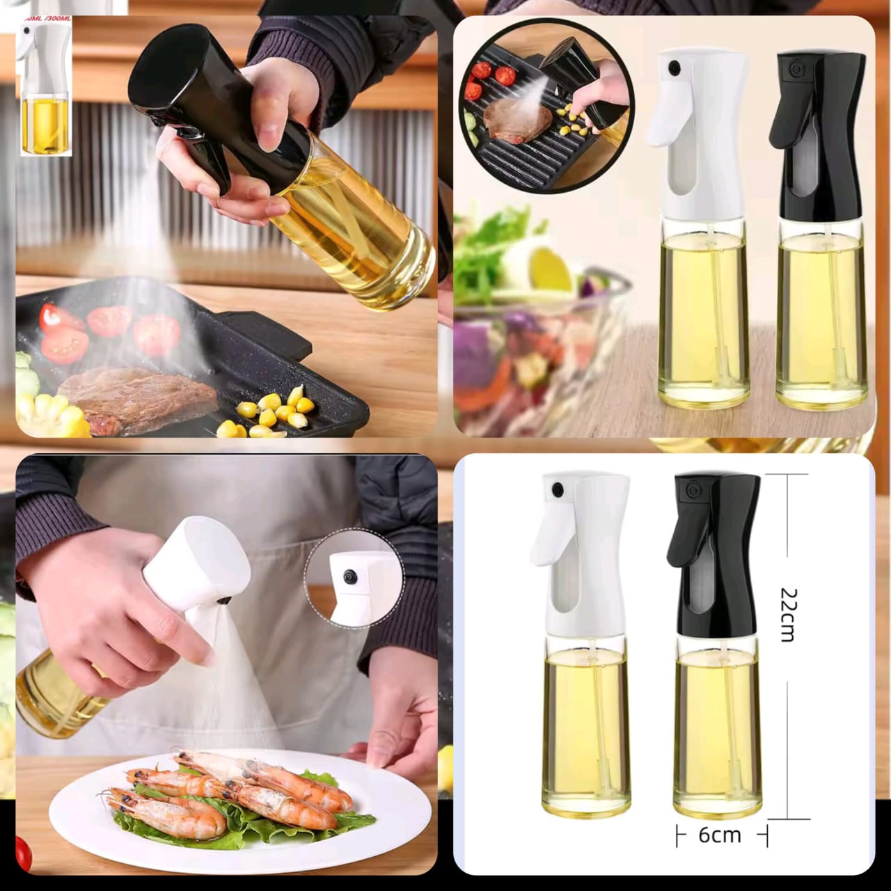 Edible Oil Spray Bottle, 220 Ml