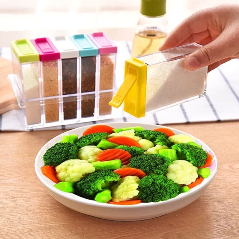 6 PCs Transparent Spice Box