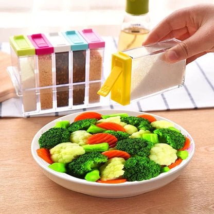 6 PCs Transparent Spice Box