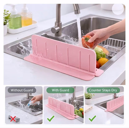 Sink Splash Guard with Drain Basket