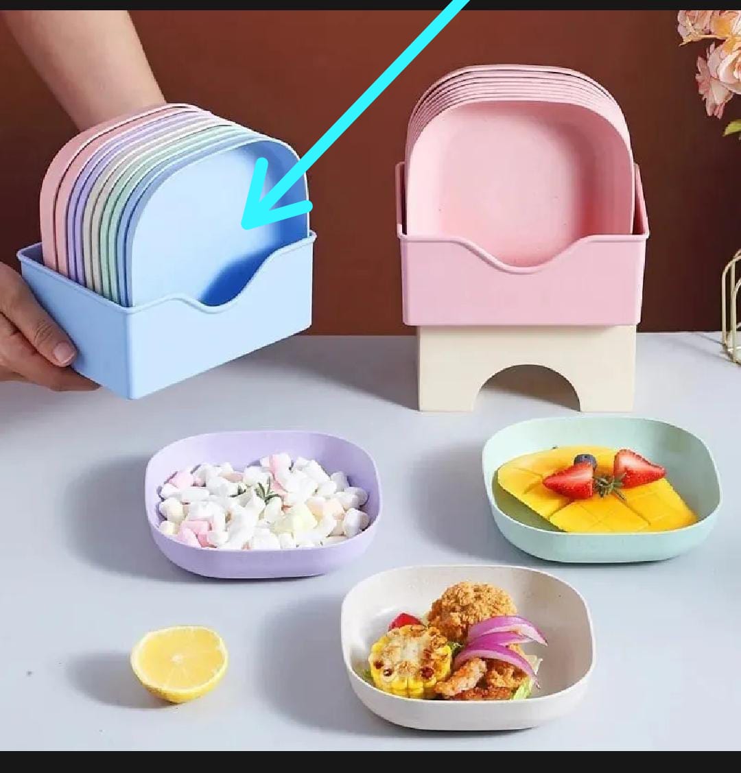 Snack Square Plate, 10 Pcs
