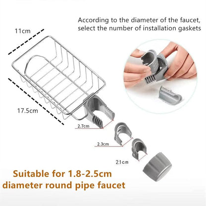 Kitchen Sink Sponge Holder, Faucet Rack