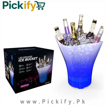 LED Ice Bucket with RGB Light & Bluetooth Speaker
