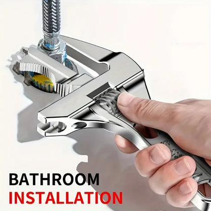 Wide Opening Adjustable Pipe Wrench
