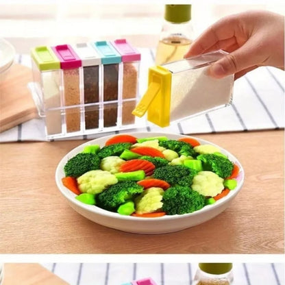 6 PCs Transparent Spice Box