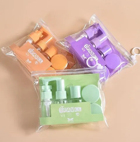 6-in-1 Travel Kit With Clear Zipper Pouch
