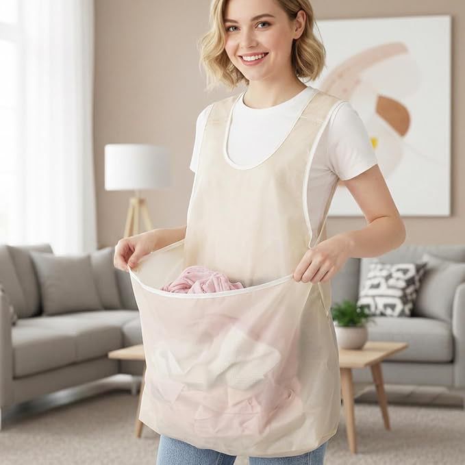 Laundry Apron With Pocket for Wet Clothes