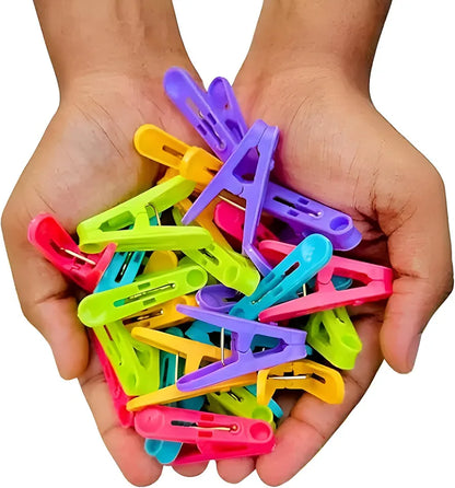 50PCs Durable Clips for Clothes Drying,Hanging & Organizing (Multicolor)