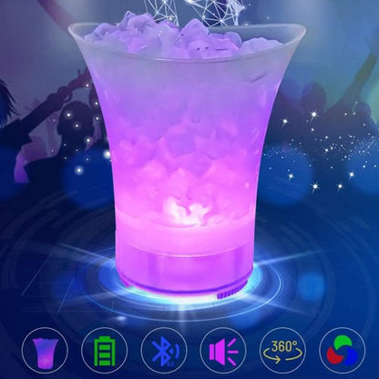LED Ice Bucket with RGB Light & Bluetooth Speaker