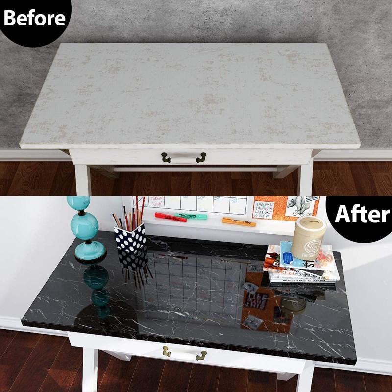 Self-Adhesive Black Marble Sheet