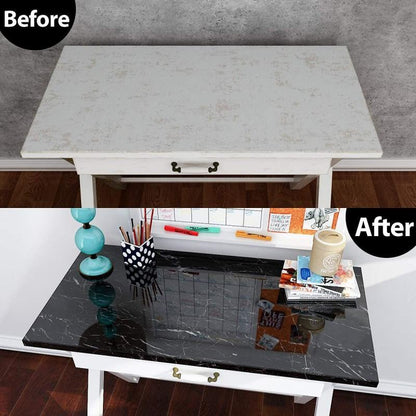 Self-Adhesive Black Marble Sheet