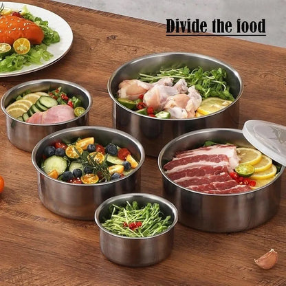 5 PCs Stainless Steel Bowl Set
