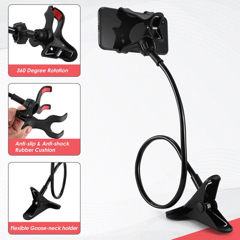 Flexible Mobile Holder With Desk Clip Clamp