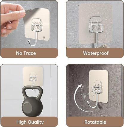 10 Pcs Strong Adhesive Hooks, High Quality Hooks