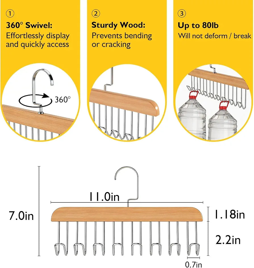 8-Hook Wooden Hanger