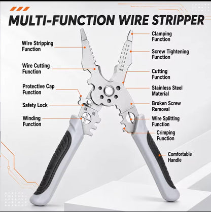 Multi-Functional Wire Stripper Pliers Tool