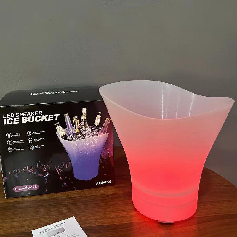 LED Ice Bucket with RGB Light & Bluetooth Speaker