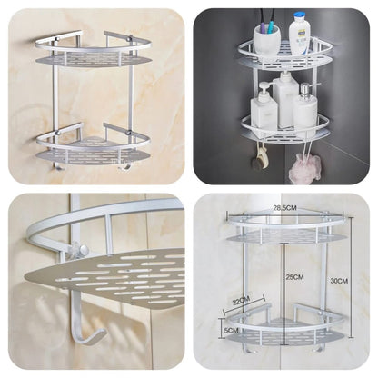 2-Tier Aluminum Corner Rack
