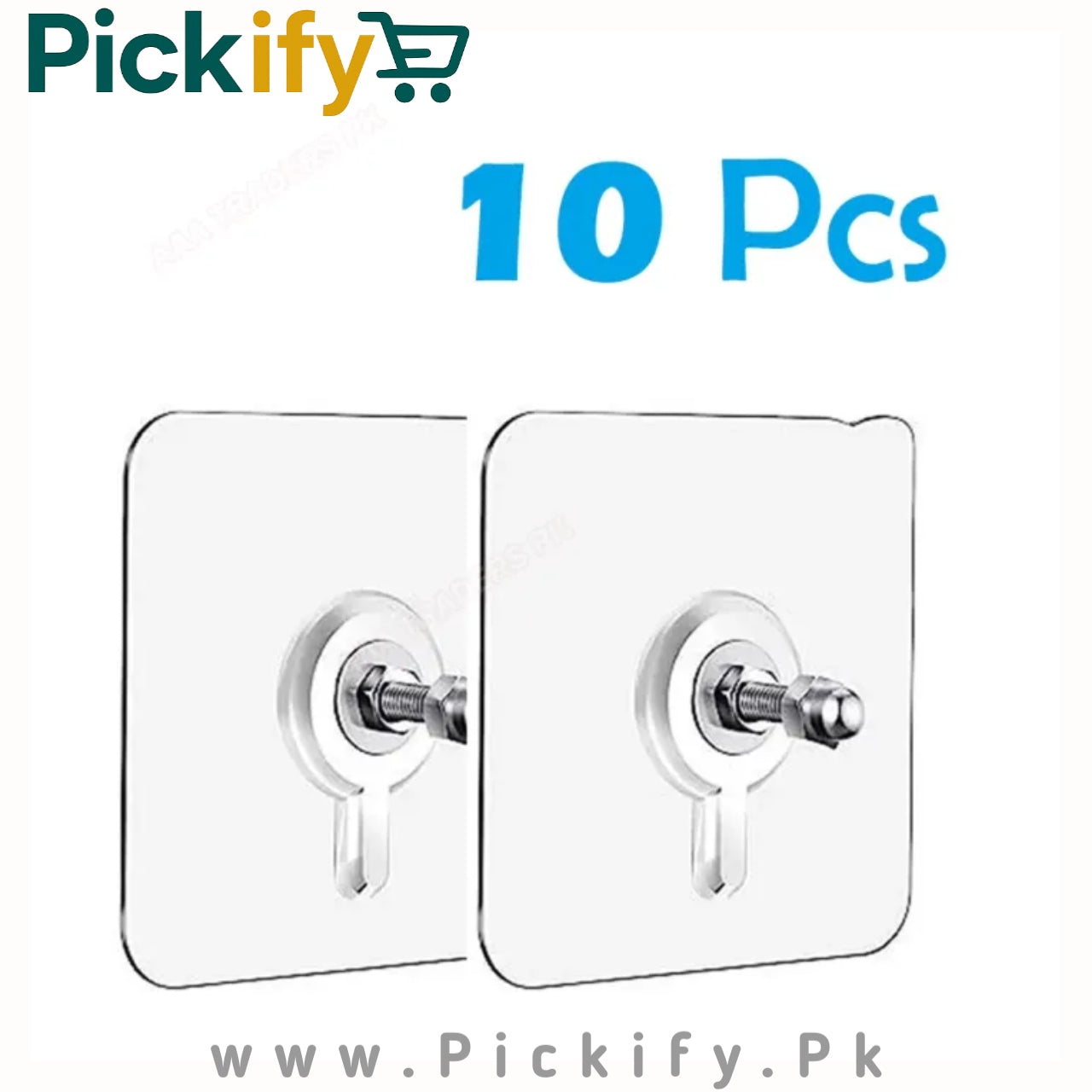 Screw Hooks Self-Adhesive, 10 PCs