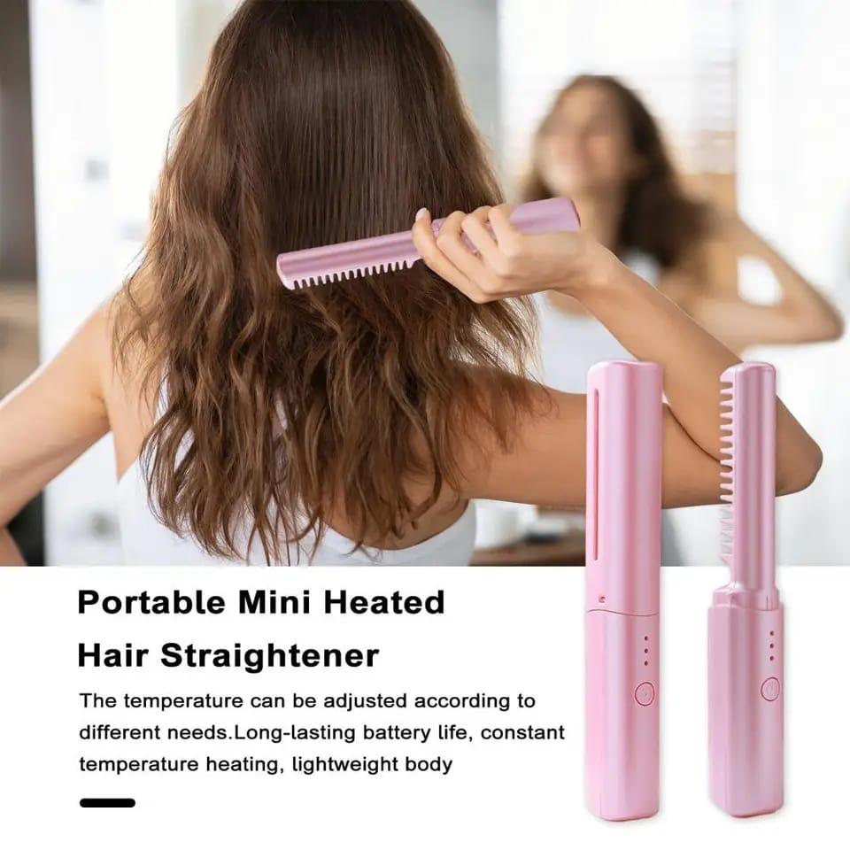 Wireless Hair Straightener Comb - USB Rechargeable