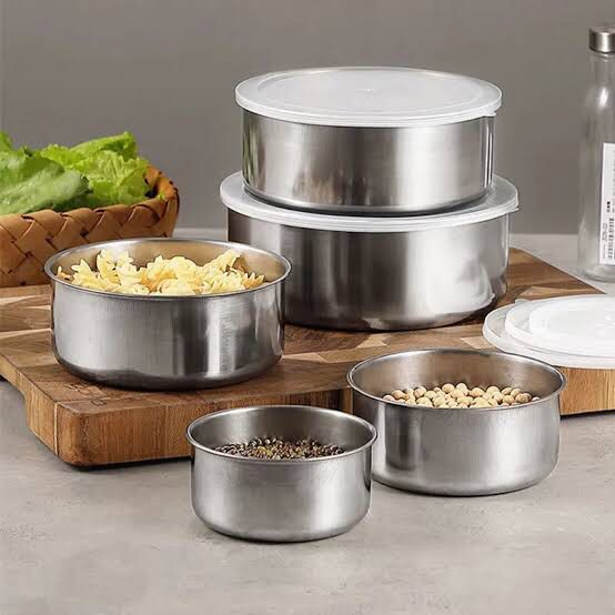 5 PCs Stainless Steel Bowl Set
