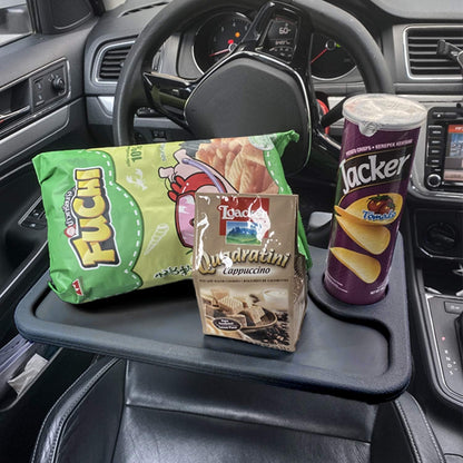Car Steering Wheel Tray – Portable Desk for Laptop & Food