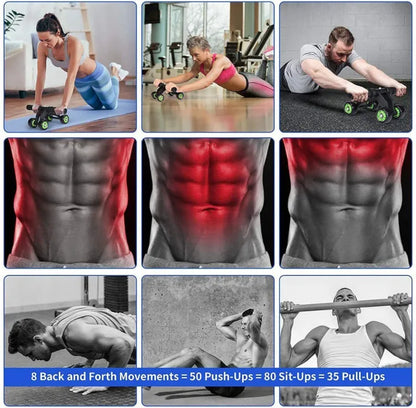 4-Wheel Anti-Slip Abdominal Roller
