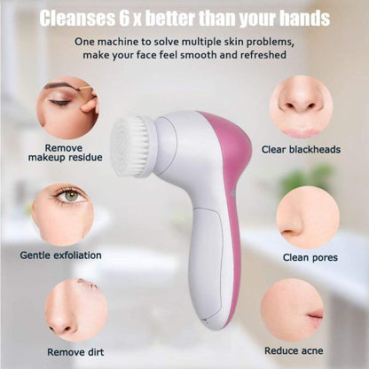 5-in-1 Facial Massager & Cleanser Brush Set